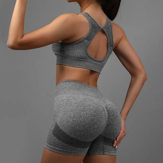 Conjunto Deportivo - Crop Top Cruzado - Deportiva Fit Shop - Conjunto Deportivo - Crop Top Cruzado ropa deportiva para mujer - Deportiva Fit Shop