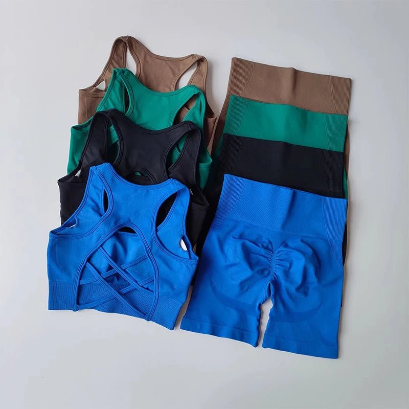 Set Deportivo de 2 Piezas Short Corto - Crop Top - Deportiva Fit Shop - Set Deportivo de 2 Piezas Short Corto - Crop Top ropa deportiva para mujer - Deportiva Fit Shop