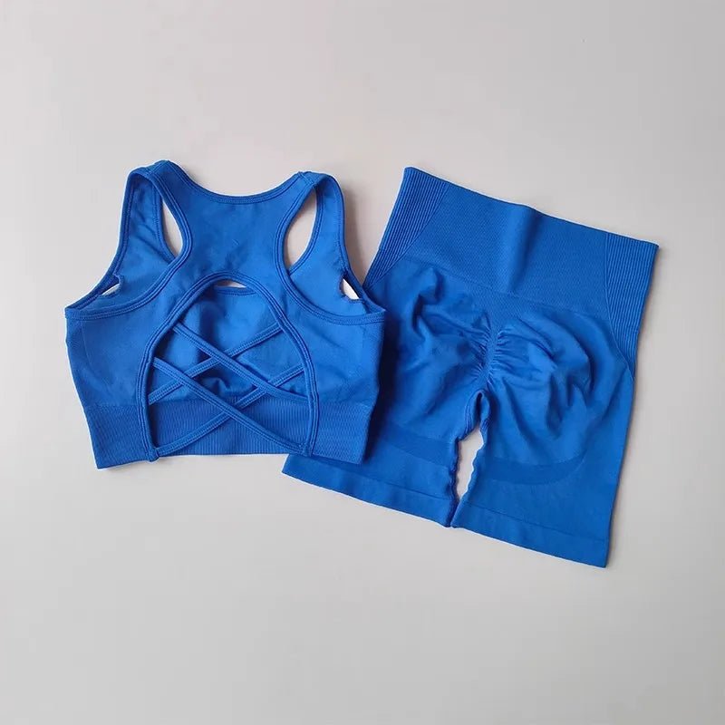 Set Deportivo de 2 Piezas Short Corto - Crop Top - Deportiva Fit Shop - Set Deportivo de 2 Piezas Short Corto - Crop Top ropa deportiva para mujer - Deportiva Fit Shop